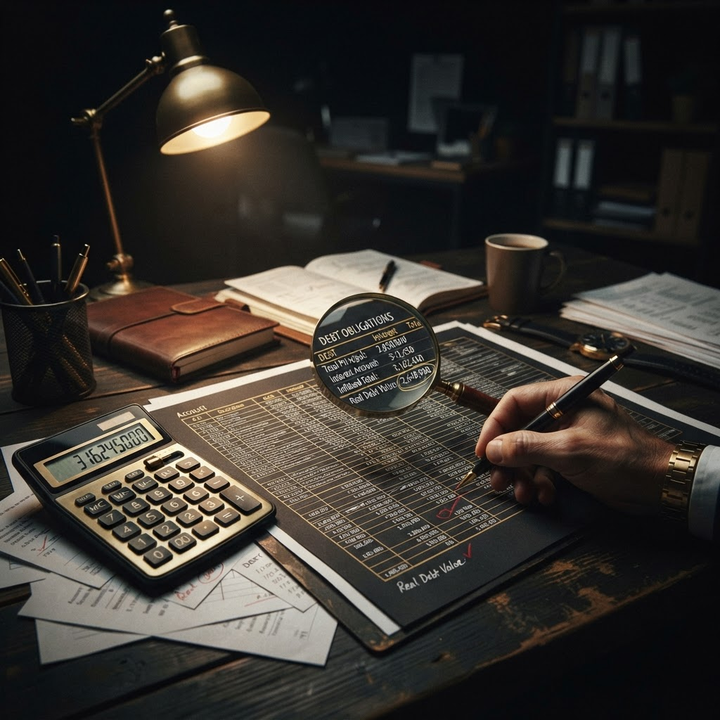 Diagnóstico do valor real da dívida bancária